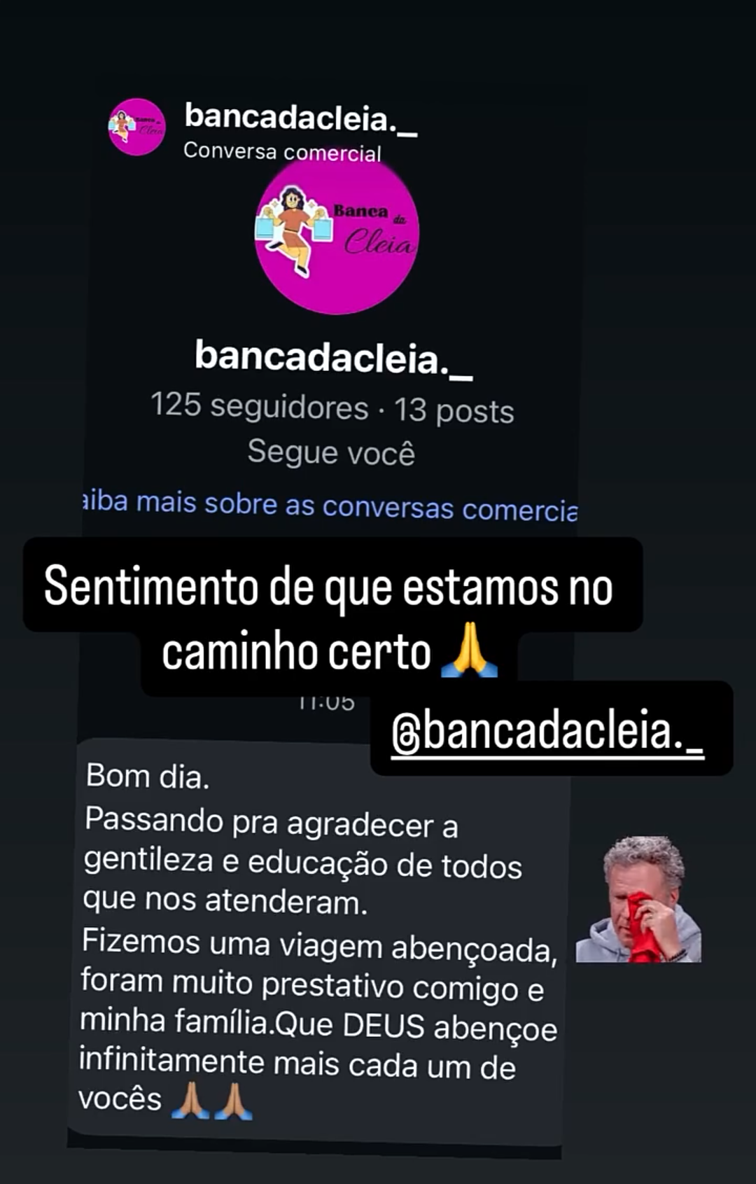 Depoimento de Banca da Cleia