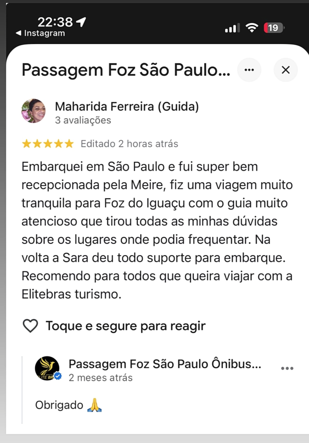 Depoimento de Maharida Ferreira